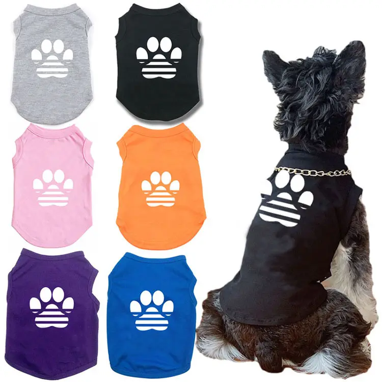 ペットアパレル卸売サマークールラグジュアリーシンプルコットンコートロパペロドッグTシャツソリッドペット服犬服