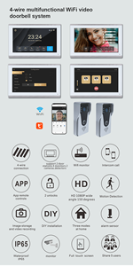 ホームスマートwifi tuyaビデオドアベルドアベルビジュアルドアフォンドアホンインターホンシステムタッチボタン付き - Product Image 6