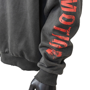Topshow Groothandel Custom Gradiënt Zon Vervaagd Hoodie <span class=keywords><strong>Fleece</strong></span> 400 Gsm 100% Katoen Digitale Print Distressed Grafische Hoodie Mannen - Product Image 4