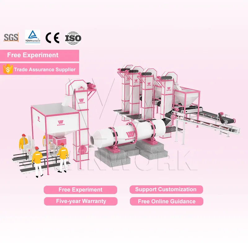 Linea di produzione di nitrato di potassio (azoto 13%) di produzione di fosfato di Urea alla rinfusa impianto di granulazione fertilizzante composto