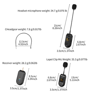 T9 Nhà Máy Bán Buôn 2.4G Kép Tai Nghe Không Dây <span class=keywords><strong>Microphone</strong></span> Cho Giảng Dạy Giáo Hội Hội Nghị - Product Image 2