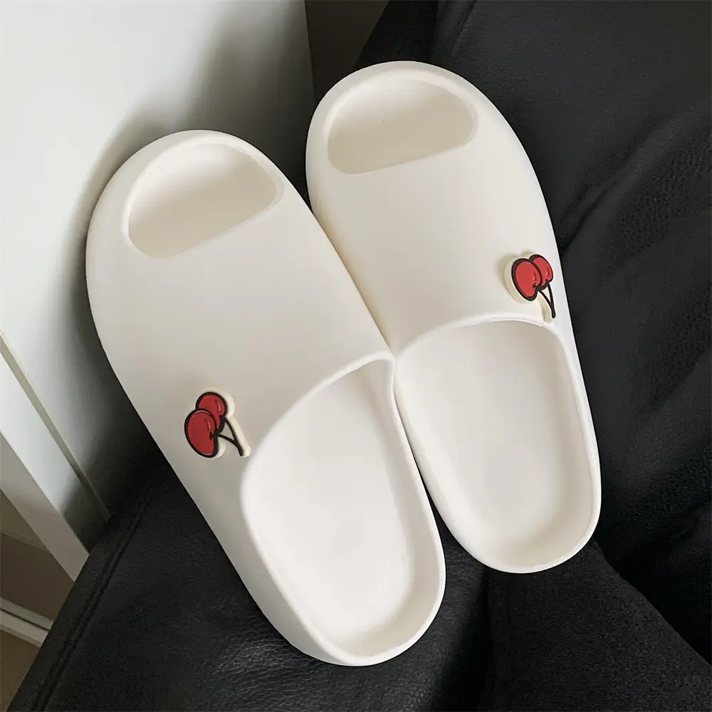 XIXITIAO 2024 summer soft ladies cute indoor fancy slides thick rubber eva non-slip solid color home house slippers for women