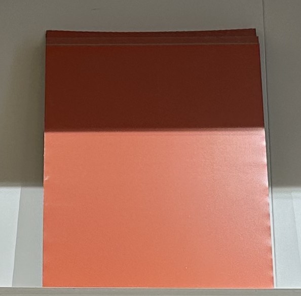 Écran plat orange rouge