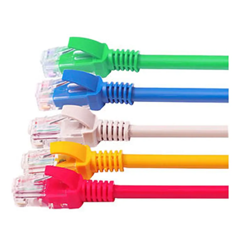 Cable de red Ethernet Cat5E Cat6 Rj45, Cable de conexión redondo/plano de China, precio de Cable de parche de 3M