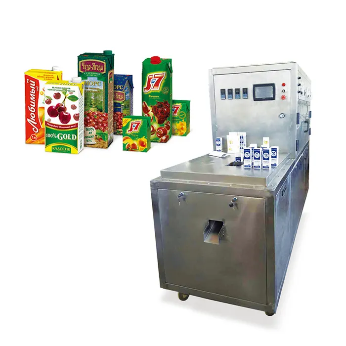 ジュース液体充填機自動カートンボックス消毒ミルク包装機