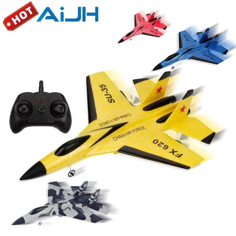 AiJH Avión Uack Aviones Barato Miniatura Ultraligero Flying Rc Motor Avión Su 35 Control remoto Niños Rc Avión