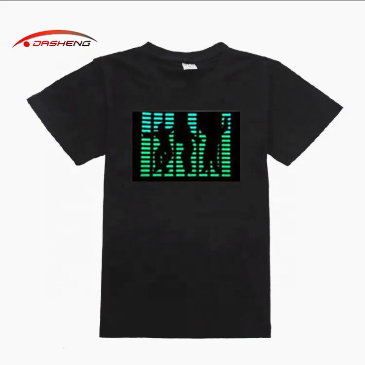 EL Musik akustische Beleuchtung T-Shirt Flash Kurzarm T-Shirt
