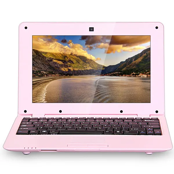 2020 carino rosa del computer portatile android 10.1 inch retroilluminazione a LED portatile leggero classe studente on-line Anteriore 0.3MP Del Computer Portatile ragazze come