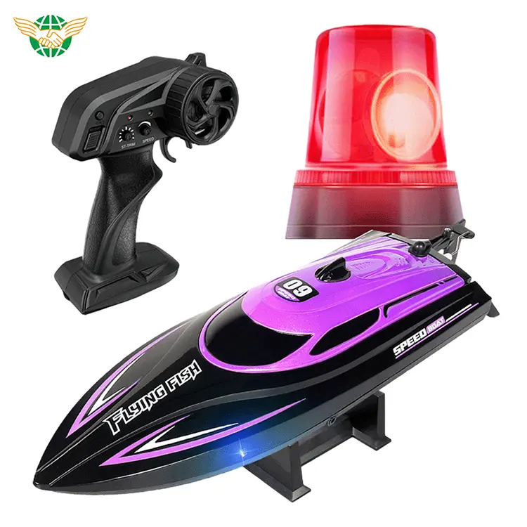 2,4G Control remoto 25 KM/H Yate de alta velocidad RC Speed Boat para piscinas, lagos y aventuras al aire libre Gran regalo de Navidad