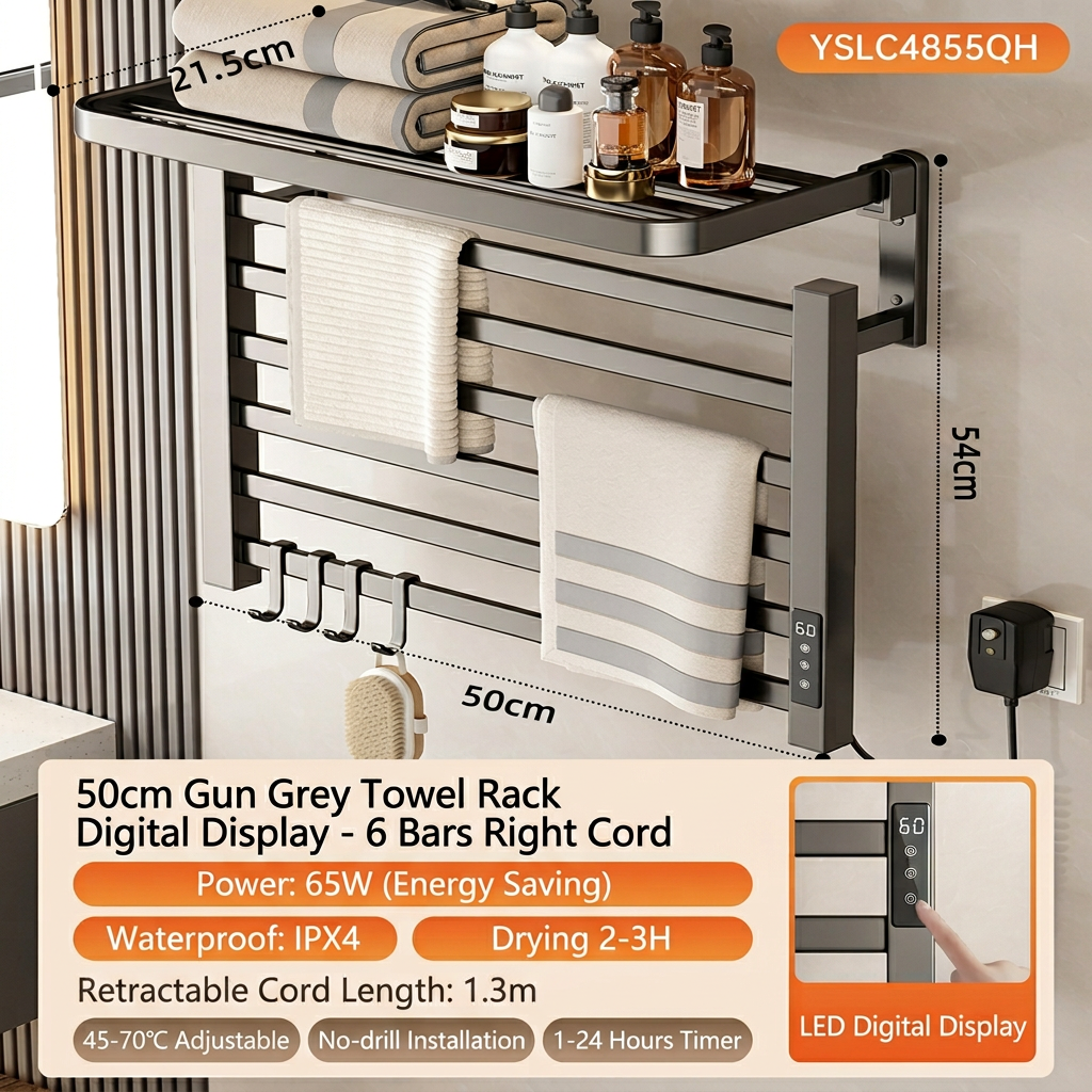Grigio stellato-display digitale-6 aste linea destra 50cm