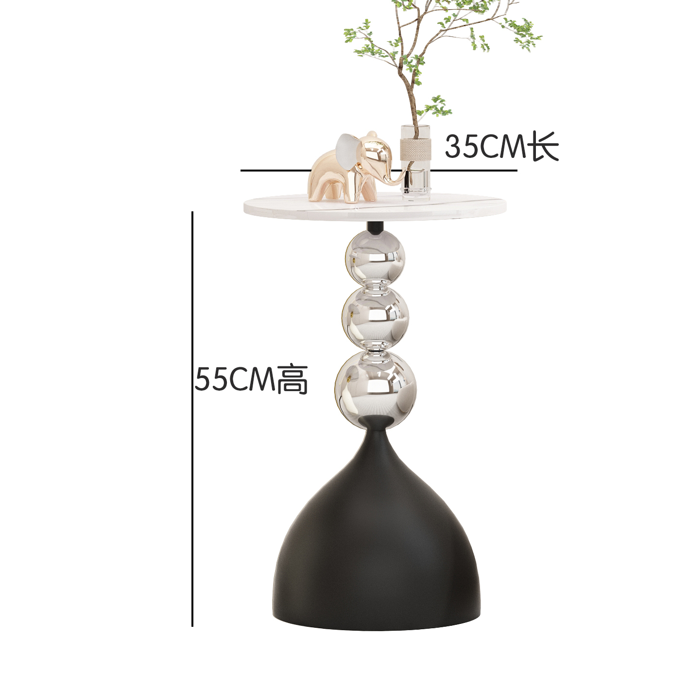 Planche de roche Blanche-Neige + Base noire pure