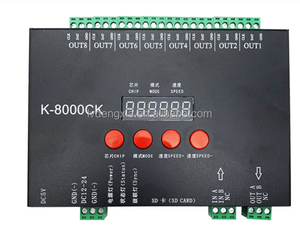 LED Pixel Controller Programmable K-8000ck K8000CK Digital DMX SPI Signal Controller With SD Card <strong>Software</strong> <strong>Programming</strong>