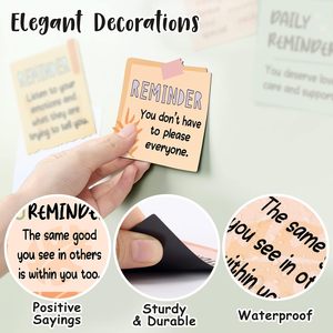 Tủ lạnh hình dạng thiết kế thân thiện với môi tái sử dụng tích cực khẳng định khuyến khích món quà nhà bếp văn phòng trang trí bảng trắng - Product Image 2