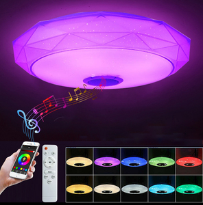 Led Music Ceiling Lights Smart Remote Control Blue-tooth Speaker APP Phones <strong>Dimmer</strong> RGB 24w 36w LED Ceiling <strong>Lamp</strong> - Product Image 1