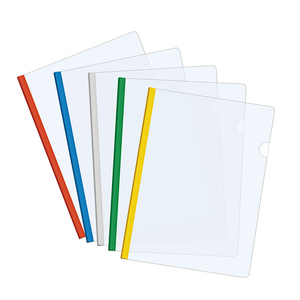 Foska trường văn phòng Nguồn cung cấp minh bạch tiếp tục trình bày 50 Tấm Công suất nhựa chất kết dính giấy bảo vệ với thanh trượt - Product Image 1