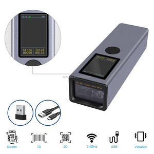 Wireless 2.4G USB BT 2d <strong>Qr</strong> <strong>Code</strong> <strong>Reader</strong> Handheld Barcode Scanner with <strong>Screen</strong> Showing Time Best Price Symcode - Product Image 2