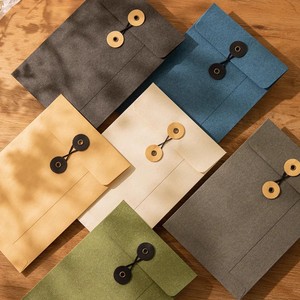 Конверты из крафт-бумаги с завязкой и пуговицей - Product Image 3