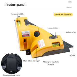 垂直水平線直角90度正方形測定ツールラインレーザーレベル - Product Image 2
