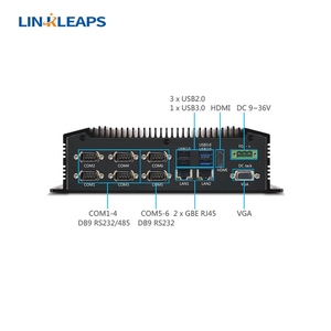 Linkleaps J1900工业电脑无风扇迷你嵌入式电脑，双GbE局域网6 RS232 RS485 16 GPIO通道库存 - Product Image 4