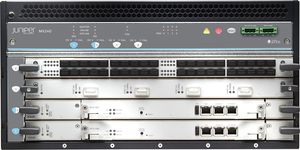 Juniper MX240 100 Mbit/s Ethernet-Switch PoE Stapelbarer SNMP QoS VLAN mit Anschluss und Kabel-Wacholder-Router auf Lager