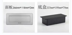 双欧盟扩展插座，带USB端口可伸缩桌插座慢速弹出式USB桌面插座 - Product Image 6