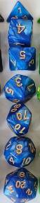 7 pièces bleu
