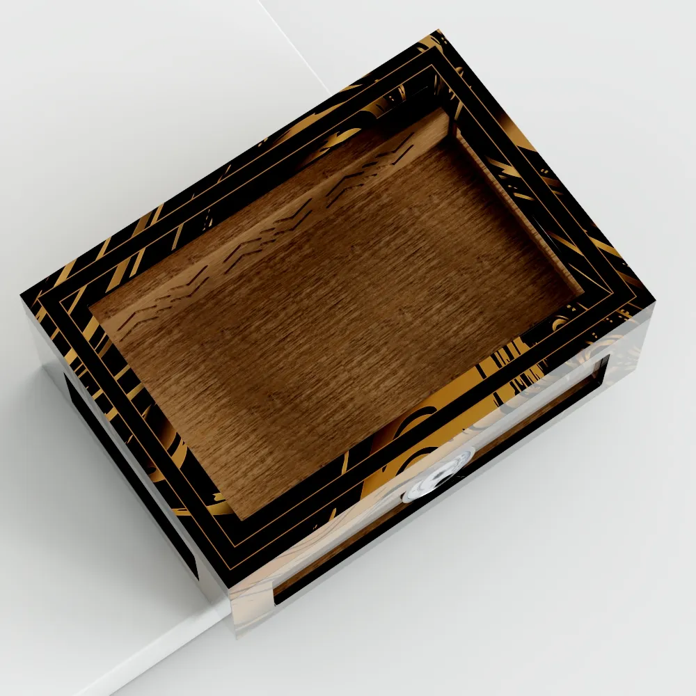Produttori di scatole di legno vernice lacca per pianoforte personalizzata all'ingrosso custodia in legno di cedro umidificatore per sigari alla rinfusa