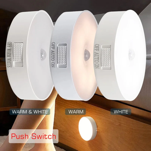 Intelligent Sensing <strong>LED</strong> Night <strong>Light</strong> with USB Charging for Home Office Warehouse Lighting Round Style Touch Power Generation - Product Image 2