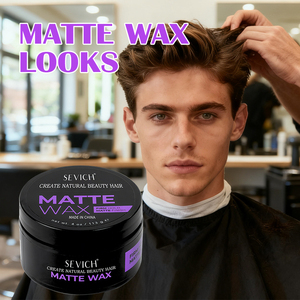 Sıcak satış berber kalite güçlü tutun doğal görünümlü hafif erkek mat saç şekillendirici pomad balmumu - Product Image 3