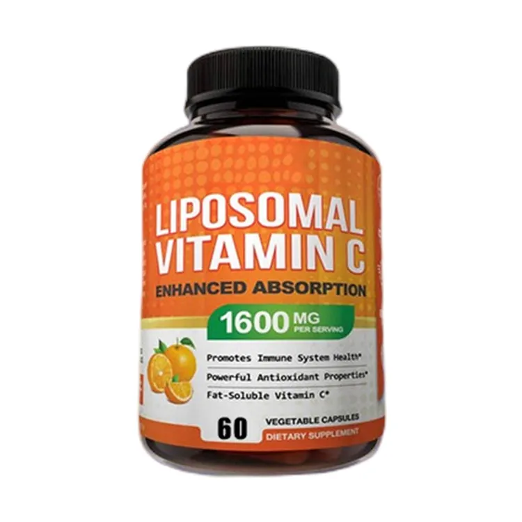 Vitamine C liposomale 1600mg haute absorption liposoluble VC antioxydant anti-âge acide ascorbique suppléments vitaminiques