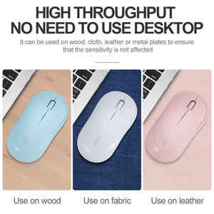 T-WOLF Q18 su misura logo pc mouse silenzioso del computer rosa mini mouse portatile per desktop notebook pc - Product Image 2