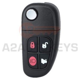 A2AUTOKEYS สำหรับ Jaguar X-Type S-Type S 1999-2009 XJ XJR 2002-2008 NHVWB1U241 4ปุ่ม315/433MHz ชิป4D60รถกุญแจอัจฉริยะระยะไกล - Product Image 2
