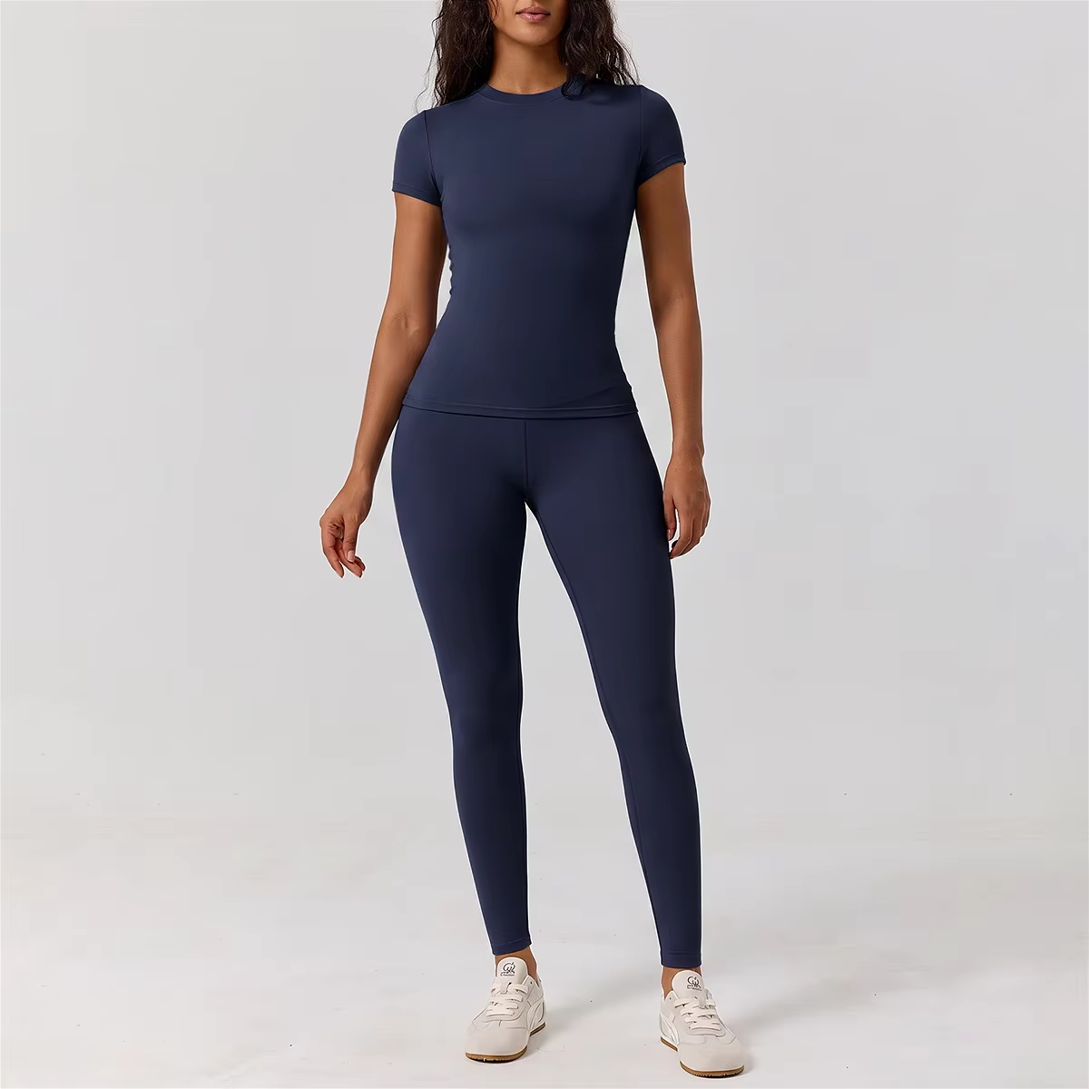 Pantalon à manches courtes bleu badge