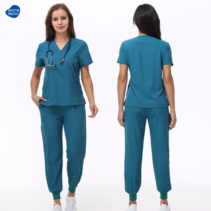 ชุดทางการแพทย์สำหรับผู้หญิงผู้ชายชุดสครับพยาบาลระบายอากาศได้ดีแห้งเร็วเครื่องแบบเชฟโรงพยาบาลสัตว์เลี้ยง4ฤดู - Product Image 1