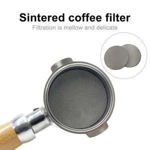 51mm 56mm 58mm 58.5mm Espresso caffè Portafilter Puck schermo 316l acciaio inossidabile sinterizzato maglia disco 1.7 Mm di spessore