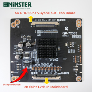 Placa adaptadora convertidora 2K FHD a 4K UHD LVDS, placa de tarjeta, placa de Panel de pantalla de TV LED LCD, juego completo con Cables - Product Image 3
