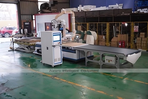 High Efficient AR1325 1530 2130 ATC <strong>Router</strong> <strong>CNC</strong> with <strong>Loading</strong> and Unloading Platform <strong>Nesting</strong> <strong>CNC</strong> <strong>Machine</strong> with Automatic Labeling