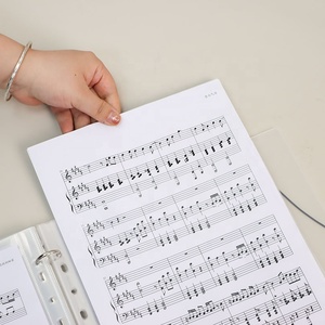 दस्तावेज़ स्टेशनरी आपूर्ति फ़ाइल फ़ोल्डर के लिए कस्टम लोगो कार्यालय टॉपलोडर शीट संगीत स्कोर भंडारण पुस्तक बाइंडर पीपी ए4 ओ रिंग - Product Image 5