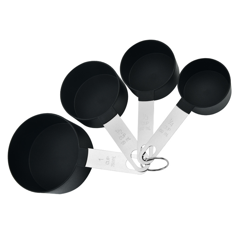 Black large 4-piece measuring cup