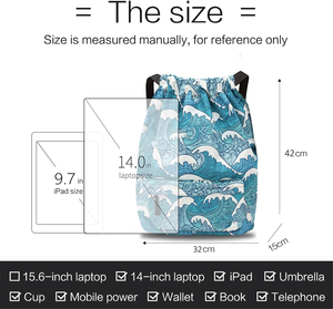 Bolsas de regalo reutilizables multiusos de regalo personalizadas de buena calidad bolsa de mochila con cordón impermeable impresa - Product Image 6