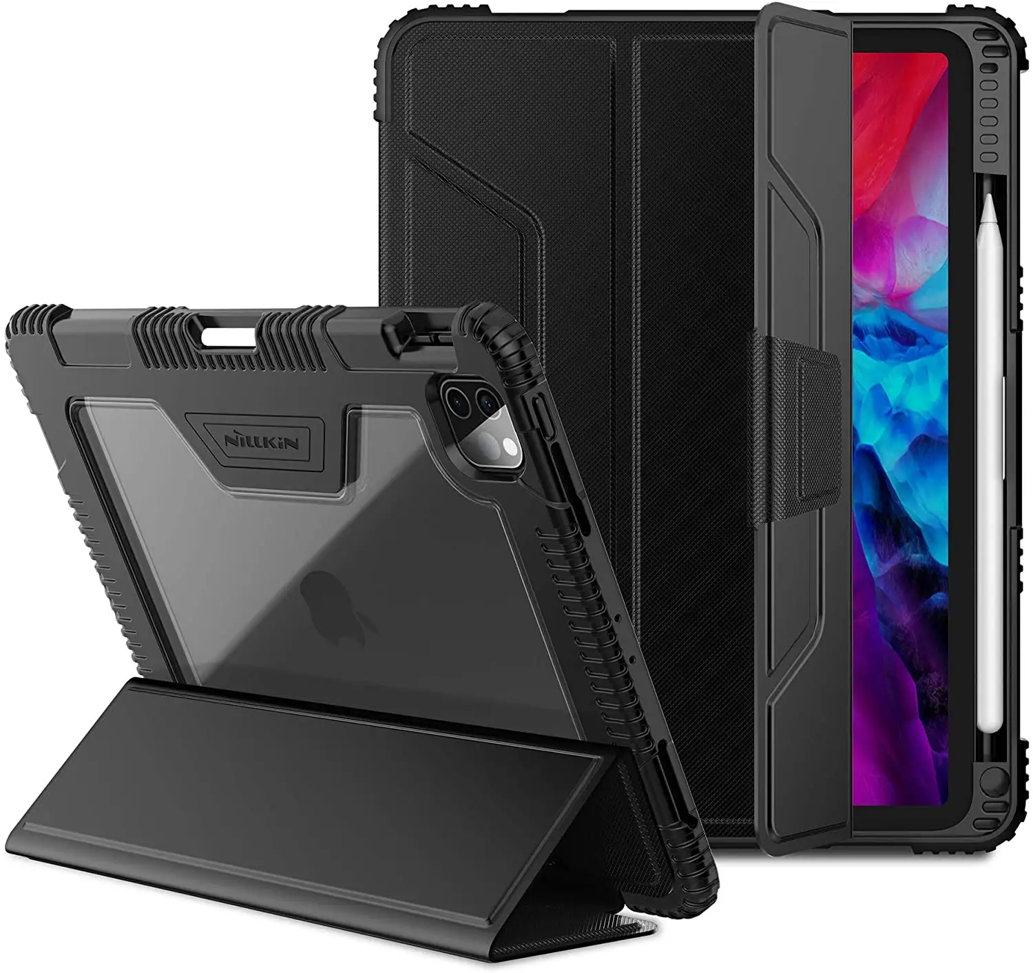 Nillkin Robuuste Tablet Hoezen Met Camara Cover Lederen Flip Tablet Case Voor Ipad Mini 6/Ipad Air 5/Samsung Tab S8 +