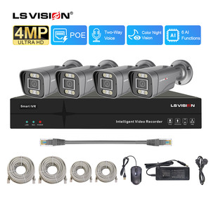 LS VISION Manufacturer CCTV 4CH 8CH 4MP Poe AI Human Outdoor Surveillance Ip <strong>Camera</strong> Kit Cctv <strong>Camera</strong> System Security <strong>Camera</strong> - Product Image 2