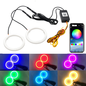 APP Dream Chasing Color Car Angel Eyes Halo Rings 60/70/80/90/95/100/110/120MM <strong>12V</strong> 3535 SMD Universal Warning Light Car <strong>LED</strong> - Product Image 2