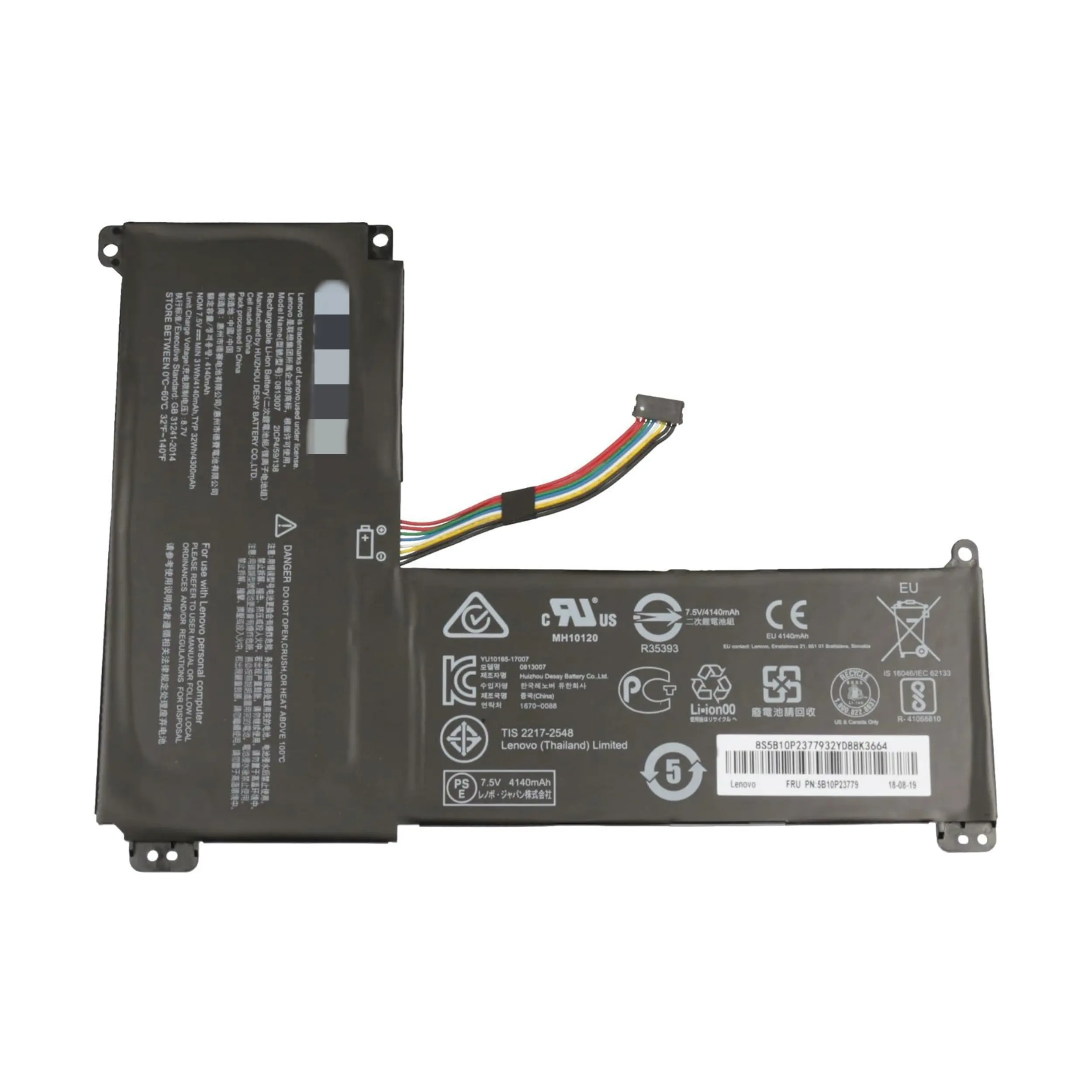 Nueva batería original 0813007 para Le 4140 (81J2) Series Notebook Battery Pack mAh 32Wh