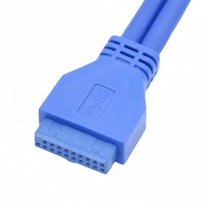 Usb3.0 Idc 20Pin Placa base Usb 19Pin 1 a 2 Usb 3,0 20Pin Un punto Dos Usb Adaptador Convertidor Cable divisor