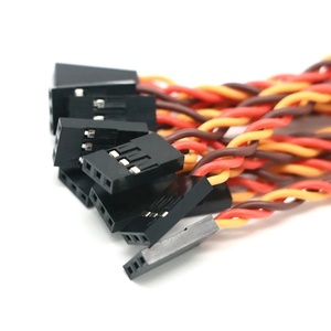 Anti-girişim erkek kadın Servo uzatma kablosu 30/60 çekirdek 30CM bükülmüş tel RC uçak parçaları Futaba JR parçaları dahil - Product Image 4