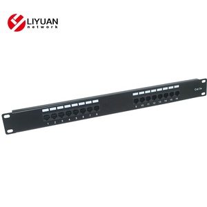 LIYUAN 1U 19 pulgadas UTP estándar 2017/modelo de 1/2/1/2 modelo de 1/2 16 puertos Cat5e Cat6 Panel de conexión de red UTP - Product Image 4