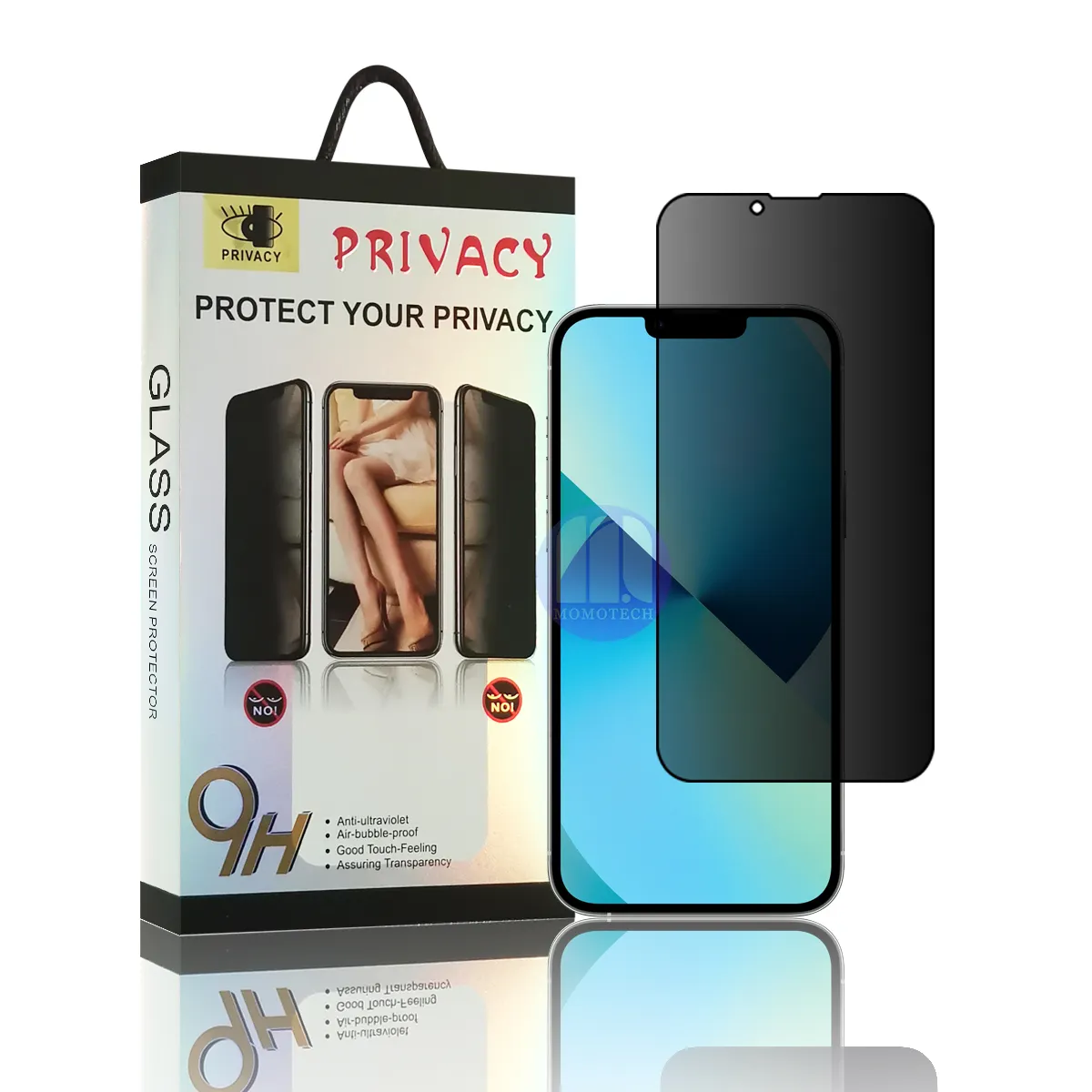 पूर्ण कवर गोपनीयता टेम्पर्ड ग्लास फिल्म के लिए खुदरा पैकेजिंग के साथ iphone 12 13 प्रो मैक्स विरोधी जासूस गोपनीयता स्क्रीन रक्षक