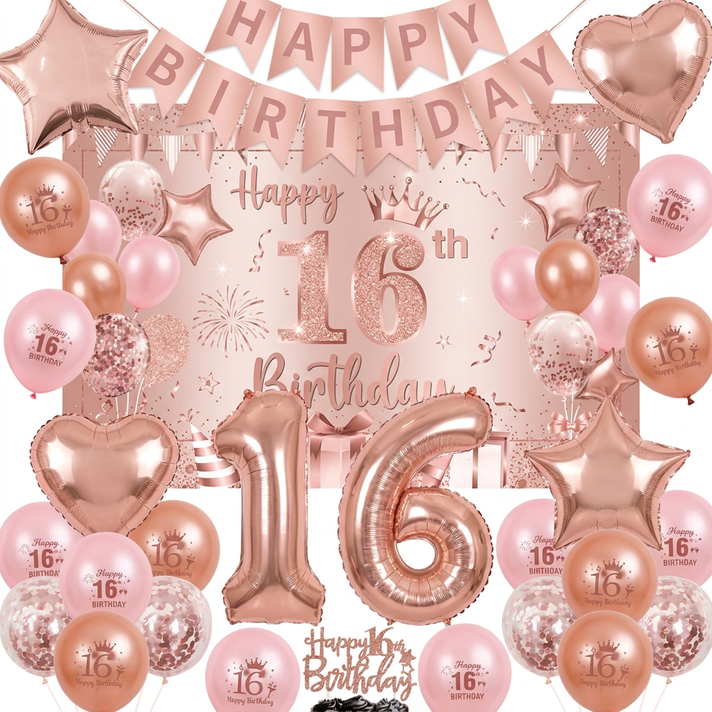 Pink growing celebration decoration