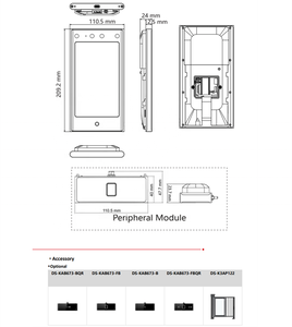 DS-K1T673DWX Hik 7-inch LCD Touch Screen 2 MP Lens 10,000 Face Two-way Audio Pro Series Face Recognition <strong>Access</strong> <strong>Control</strong> Terminal - Product Image 4